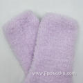 Purple thick microfiber cosy socks